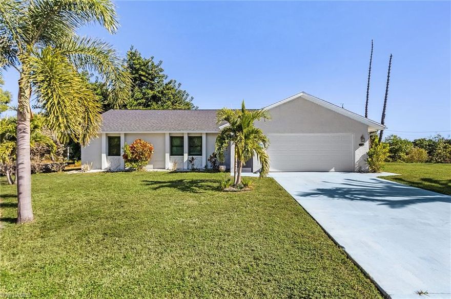 Live the island life in this beautifully maintained three-bedroom, two-bath single-family home in the sought-after Fish Streets of Bokeelia, on Pine Island Ridge. Designed with a desirable split floor plan and an open-concept layout, the home offers a bright, airy feel ideal for everyday living and entertaining. The kitchen features marble countertops and stainless steel appliances, opening seamlessly to the main living area. The primary suite is thoughtfully positioned for privacy and offers lanai views, an en-suite bath and a generously sized walk-in closet, your peaceful retreat. Go outside to the screen-enclosed pool and lanai, ideal for enjoying Florida’s indoor-outdoor lifestyle. The home is equipped with Pella hurricane-impact windows, adding comfort and peace of mind. At a higher elevation, the property did not experience flooding during recent storms, according to the owner, and no flood insurance is required. Enjoy gorgeous sunrises overlooking Leche Farm and tranquility of a quiet setting, with a vacant lot on one side and neighboring homeowners who visit infrequently on the other. Offering the best of both worlds, the home provides a tranquil setting while remaining close to shopping and grocery stores, including Publix and Winn-Dixie, as well as local art galleries, excellent restaurants, and fresh fruit and vegetable stands. Bokeelia is celebrated for its laid-back Old Florida charm, world-class tarpon fishing and access to private fishing tours. Nearby ferry rides offer easy trips to Captiva Island and Boca Grande, making this an ideal location for boating and fishing enthusiasts. Well-suited as a primary residence, second home or vacation rental, this property offers a rare opportunity to enjoy the authentic Pine Island lifestyle with modern comforts.