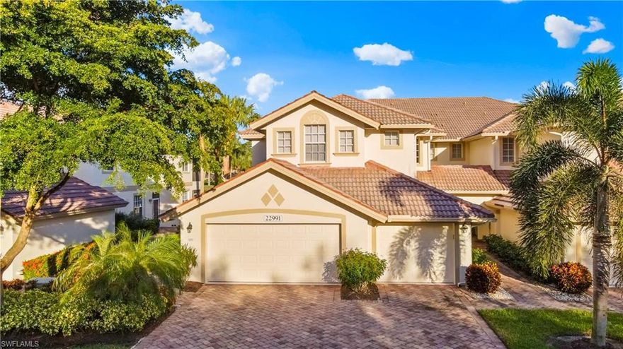 This incredible home truly has  everything that you could possibly be looking for! Enjoy 1st floor living in this completely updated condo. 3 Bedrooms, 2 full baths, all new kitchen with beautiful 42 inch white shaker cabinets, stainless appliances, granite counter tops, breakfast bar, neutral colors throughout and an oversized 2-car garage. There's more! Stunning master bath features include a double vanity with a quartz countertop, newly tiled walk-in shower and separate tub. New hurricane impact windows and both AC units were replaced in 2017. Enjoy the beautiful long-range views of the lake and golf course from the large lanai. Step back and take in the sun by the Morningside pool or work out in the exercise room. Memberships available but not mandatory  at Shadow Wood Country Club or the Commons Club. The Commons Club offers a beach club, newly remodeled health and lifestyle center, enrichment center, and private dining at the Rookery Restaurant. Shadow Wood Country Club offers 54 holes of golf, 9 tennis courts, bocce as well as social and dining options. All this with low fees......nothing in the area compares to this unit in location, amenities or price point!