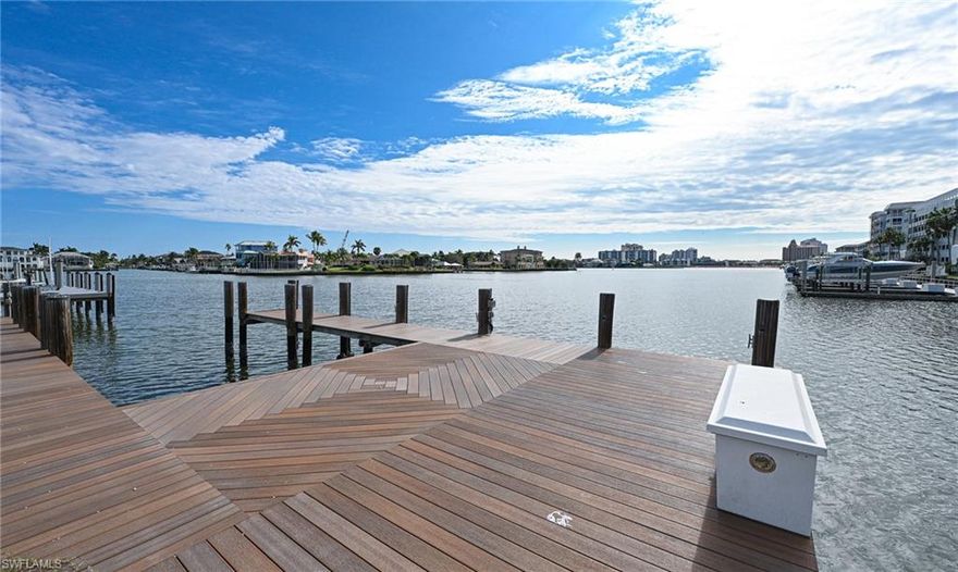 Rare opportunity to own one of the best Bayfront building lots in Connor’s Vanderbilt that is only steps away from beautiful Vanderbilt Beach via the private beach access for Bayview residents. This lot offers: wide views of the bay all the way to the Ritz Carlton Development, southern exposure for great all day sun on your pool and light throughout your new home, premier boating from your dock (which can be modified to accommodate a larger boat), a larger building envelope as this lot is much larger than a standard 80x120 lot with 110’ on Bayview and deeper sides than standard, and plans have been started for a 3 story home with elevated swimming pool which will be transferred to Buyer at closing.  This location is convenient to Mercato, golfing and entertainment venues including OLd Naples.