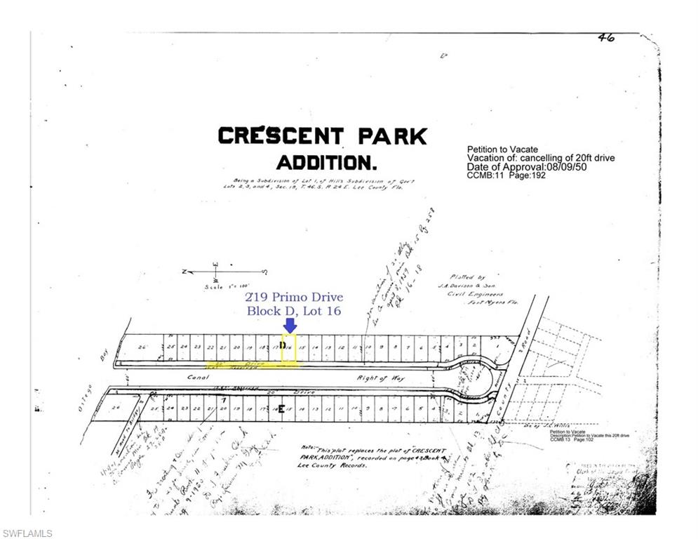 CRESCENT PARK ADDITION - Land