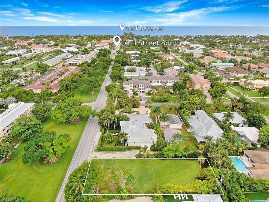 Rare, cleared and Oversized, 75X150 lot in Olde Naples! In the heart of it all! The pickings are slim in downtown Olde Naples and the opportunity at this size and attractive price has presented itself. It is awaiting your dream home! This lot is most attractive because of its proximity to shopping, dining, and the beach! It is a short stroll or drive(1 minute)to lovely & charming 3rd street South, which is filled with a lavish selection of distinctive and fine restaurants & boutique shops. Naples Pier and the gorgeous white sand beaches of Naples, per google, are a short stroll or 3 minute drive and opulent 5th Ave south is a short stroll or 2 minute drive! The Naples Yacht Club is also in super close proximity. Naples provides marvelous amenities while retaining an exclusive, intimate, small-town charm. Lush, flower & palm covered landscaped streets and avenues of downtown, sprinkled with sidewalk cafes, boutiques and alluring lights at dusk are desired & forever etched in pleasant memories. You will most definitely find or create your own version of paradise in Olde Naples. We invite you to start here! Welcome to Olde NAPLES!