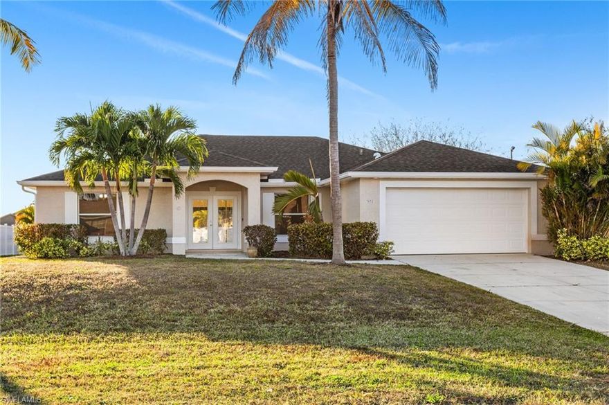 If you have been waiting for a pool home where the big things are already done and the outdoor living truly delivers, this Southwest Cape Coral home checks all the boxes! Deep cleaned & Move in ready!  New roof in 2024, picture window pool cage in 2023, AC in 2018, brand new pool pump, wind-rated garage door, and fresh interior and exterior paint. The backyard enjoys strong afternoon sunlight and beautiful evening skies, creating an ideal setting for year-round enjoyment. Inside, you will find new interior paint, all tile flooring with no carpet or laminate, new stainless steel appliances, a high-efficiency washer and dryer, wood cabinetry, and upgraded level 3 to 4 granite countertops. The heated in-ground pool is complemented by an under-truss lanai for shaded seating and a convenient pool bath with direct access from the lanai, providing seamless indoor-outdoor flow. With only a small balance remaining on utility assessments, this home is well suited for full-time residents, seasonal use, or investment potential. Located in desirable Southwest Cape Coral with convenient access to shopping, dining & parks.   City of Cape Coral Oasis charter schools, Ida Baker High, & Gulf Elementary schools are all nearby.   Schedule your private showing today!