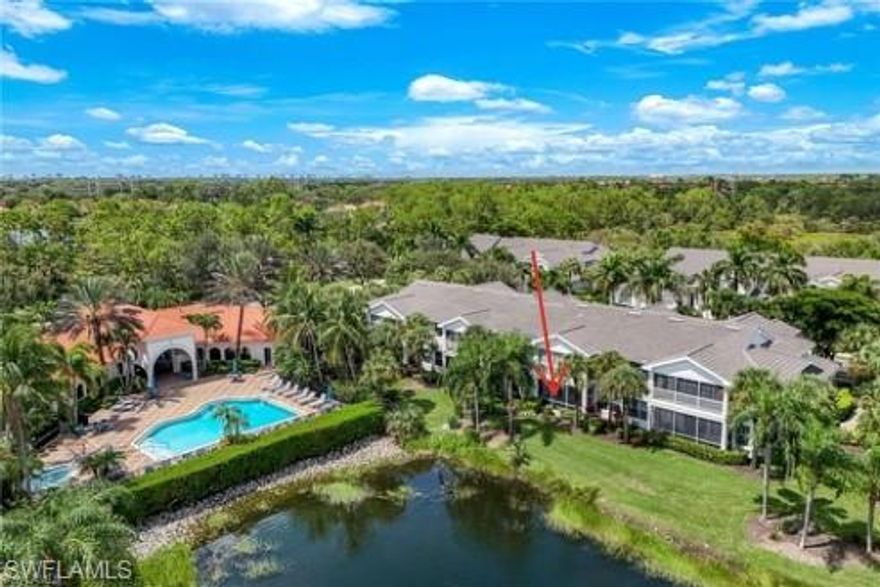 Available immediately! Beautiful resort-like residence in Central Naples' location! This 2195 total sq ft sq first-floor luxury residence in Aviano lives like a single-family house. All newer stainless kitchen appliances, open kitchen with granite countertops, pantry, breakfast area. Formal dining and living rooms are designed for entertainment and family gatherings. King size primary suite has room for king size bed, sitting area, massive walk-in closet and secondary closet. Spa like Master bathroom features large tub and separate shower. Spacious 2nd bedroom has good closet space. Den/office is perfect for work from home or could work as a family room/sleeping area for your guests. Top tier amenities include community pool, hot tub, clubhouse with gym and party room, boardwalk, all steps from this house. Coveted gated neighborhood of Aviano provides a luxury secure maintenance free lifestyle in a wooded setting with mature Oak and Royal Palm trees, 10 min driving to sandy gulfshore beaches and 5th Ave, A+ rated North Naples schools, great shopping and dining, the best of Naples at your fingertips. Strictly no pets. AVAILABLE FOR APRIL-NOVEMBER 2026. Rent includes Xfinity cable + Internet, water, trash removal. Tenants pay only small electrical bill.