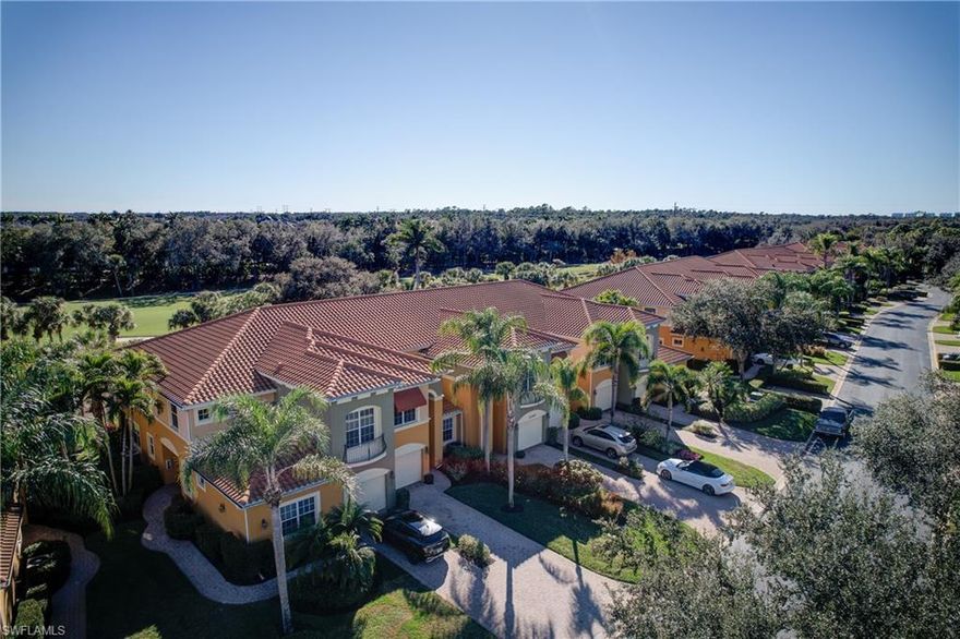 Golf Membership Included! This beautifully updated southern-facing carriage home in Vasari, a community renowned for its lush landscaping and resort-style amenities, offers an exceptional blend of comfort, style, and privacy. With a split-bedroom layout, the master and guest suites are thoughtfully separated, providing ideal personal space. Updates galore make this home move-in ready! Inside, you'll find plantation shutters throughout, custom-lit crown molding in the great room, and updated light fixtures and fans. The kitchen was refreshed in 2020 with new counters, a stylish backsplash, under- and over-cabinet lighting, and a brand-new Bosch dishwasher (2025). The bathrooms were fully updated in 2024, featuring new vanity tops, comfort-height toilets, sinks, and faucets, plus a frameless glass shower enclosure in the primary bath. Custom barn doors lead into the spa-like ensuite, while his & hers closets provide ample storage. Both bedrooms boast LVP flooring with new baseboards, and the tiled lanai features sunshades for privacy and solar protection. Additional enhancements include Solar Gard sun film on the master bedroom windows, adjustable wood shelves in the pantry (2024), a recirculating pump in the hot water tank (2023), and a newer washer & dryer (2018). The entire home has been freshly repainted for a crisp, modern feel. Enjoy the bundled golf lifestyle in Vasari, where meticulously maintained landscaping, championship golf, and a vibrant social scene create the perfect setting for Florida living at its finest! An ideal location just minutes from Fort Myers Airport, stunning sandy beaches, downtown Naples, and an array of fine dining and shopping makes this home the perfect choice for both relaxation and entertainment.