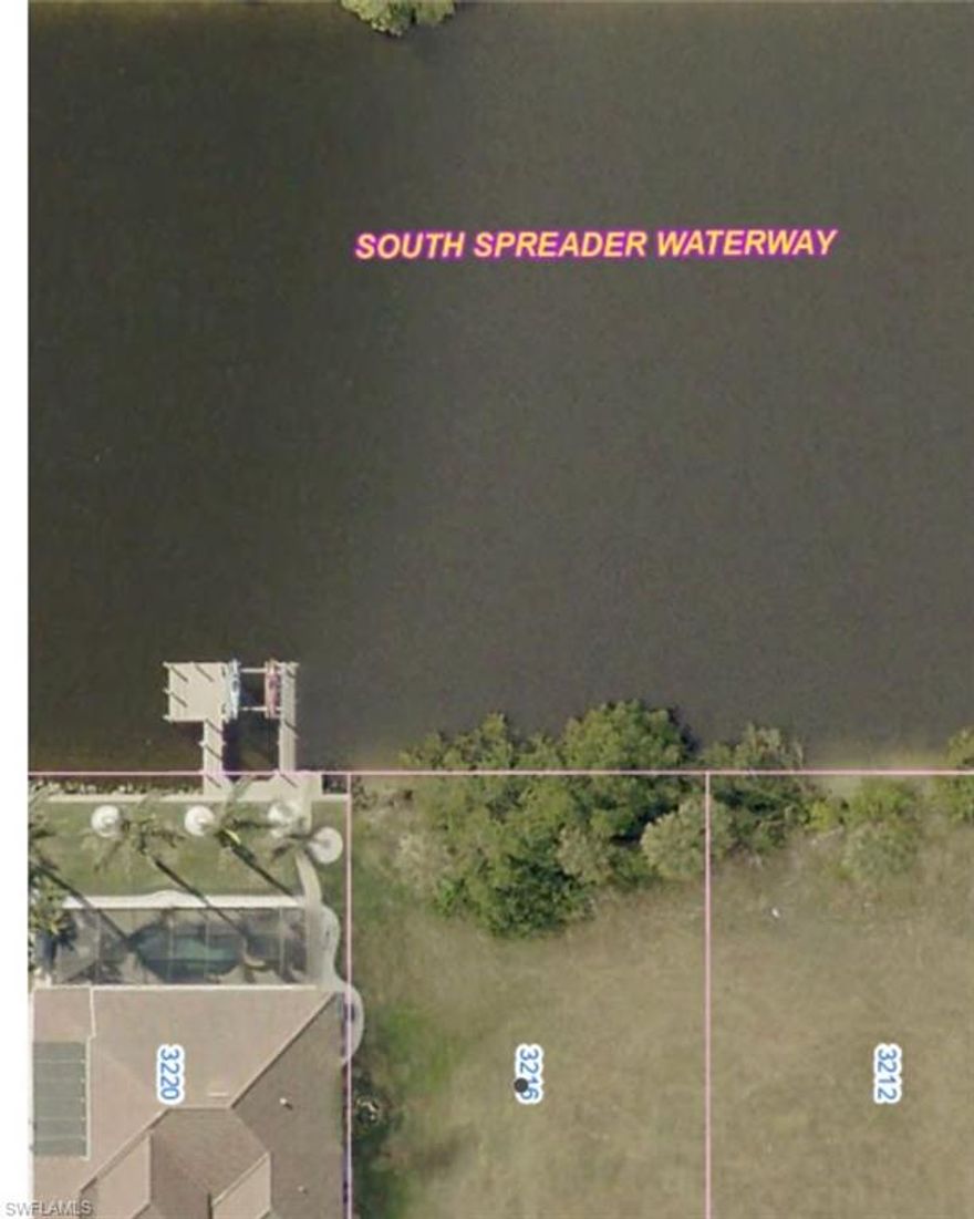 Overlooking the 200’ wide canal and nature preserves.