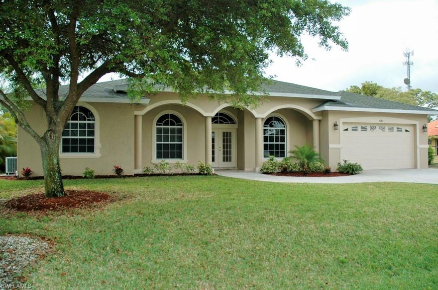 This home is a Must See remarkable 4 bedroom, plus den, 3 full bath, 2 car garage with pool, spa and golf course view.  Great home layout that provides outdoor views from almost everywhere in the home.  Huge screened lanai with pool, swim up table and seats, spa, and space on the lanai for a large outdoor kitchen and you already have the hot/cold water, drain and electrical power set up for you.  This renovated home includes New high quality paint inside and out, New duel zone A/C's.  New pool equipment and New pool/spa heater.  Beautiful tile and new carpet in bedrooms.  New stainless appliances in kitchen and New high quality granite in kitchen.  New Whirlpool washer and dryer. Lots of New lights and fans throughout the home.  New clean up sink in garage. New garage door opener.  New landscape package, and more.  Master bedroom has two walk in closets with lots of shelves for storage.  This is a must see home.  Mint Condition!  MOVE-IN-READY!  Quick response from seller.