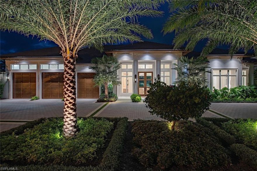 Presenting an exceptional new residence by the distinguished collaboration of Crayton Road Development, Falcon Design, Van Emmerik Custom Homes, and R & Co Designs. Set on a sprawling oversized lot with coveted western exposure, this exquisite home is ideally located in the heart of Coquina Sands—just moments from the pristine beaches, Old Naples, and the highly anticipated Four Seasons Resort. Nestled on the serene Nautilus Road, within a high and dry (X-500) flood zone, this property offers the ultimate in privacy and convenience. Boasting over 5,000
square feet of thoughtfully designed, single-level living space, this residence features 5 generously proportioned bedrooms, 5 full/1 half baths, and a spacious three-car garage. The meticulously curated floorplan ensures effortless flow between the grand living areas, while expansive windows bring the outdoors in, showcasing the lush, tropical landscape that surrounds the property. Designed for the ultimate in entertaining and relaxation, the resort-inspired outdoor living area includes a state-of-the-art kitchen with island, large heated saltwater pool and spa, and
an expansive yard—perfect for hosting family and guests. Inside, no detail has been overlooked, from the gourmet kitchen with custom hood and high-end appliances to the service kitchen that provides functional elegance. The home is adorned with beautiful Tavolato Veneto wide-plank oak flooring, intricate millwork, and stunning natural stone countertops throughout. Additional highlights include two elegant fireplaces, generator, and refined ceiling treatments that complement the home’s exquisite architectural details. Designed with luxury and longevity in
mind, this property experienced zero flooding from Hurricane Ian or any other recent weather event, underscoring its resilience and premier location. Scheduled for completion in June 2025, this is a rare opportunity to acquire an unparalleled residence where every finish has been meticulously selected by a team of renowned professionals. An unmatched blend of style, sophistication, and setting, this is truly a masterpiece in the making.