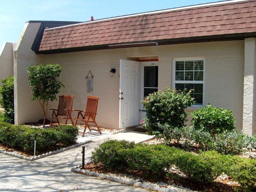 Look here! A lovely garden style condo in desirable South Pointe Villas in South Fort Myers. What an ideal location...close to the beaches, shopping, library, restaurants, Barbara B Mann Theater, and Health Park! This condo has been meticulously maintained, beautifully furnished, and is being offered turnkey! Seller has paid for a Broward Service Agreement to include A/C coverage through June 2018 that will extend to the new owner. A perfect and affordable opportunity to call this one your 1st or 2nd home, and enjoy the Southwest Florida warm winters! Additional features include, end unit, dedicated covered parking and storage area, new windows, newly remodeled & updated, vaulted ceiling, den/flex room, transferable appliance, A/C service & maintenance agreement. Seller has priced it right. A great value and opportunity! Don't miss this one!