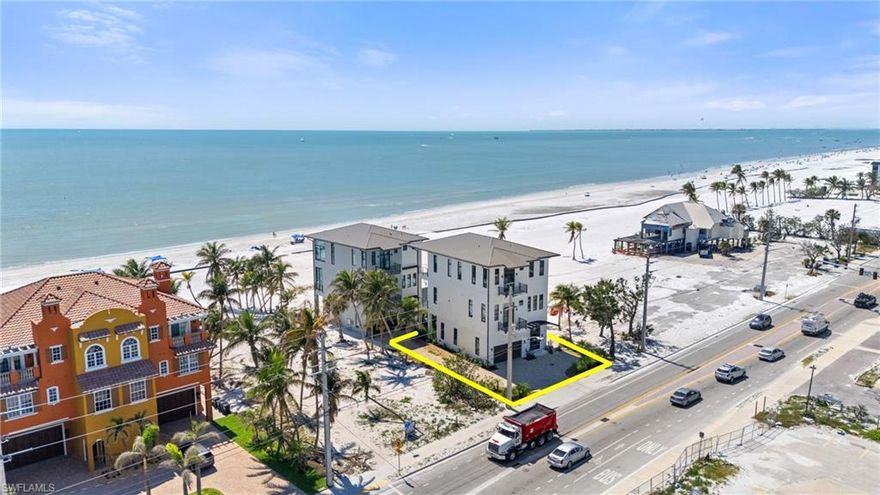 Panoramic Gulf & Sand views - 2022 Build- ELEVATED - GULF FRONT - ELEVATED POOL - 3,000 AC sq ft - 4 Bed / 4 Bath + ELEVATOR. This is not a home you visit — it’s a home you feel. From the moment you step through the door, the outside world fades, replaced by sunlight, sea air, and the unmistakable calm that only comes from living steps from the sand. Completed in 2022 and elevated above flood level on concrete pilings, this 4-bedroom, 4-bathroom architectural sanctuary is positioned on the sand side of Estero Boulevard, with a private dune walkover that places the shoreline mere steps from your door. This is beachfront living in every way that matters — where the horizon greets you each morning and golden hour feels like it’s painted just for you. Step inside and you’ll feel the difference immediately. Soaring 14-foot ceilings, porcelain tile floors, and flush baseboards create gallery-like volume and refinement. Floor-to-ceiling glass sliders flood the space with natural light and open to tranquil coastal views — letting the outside in with effortless flow. Recessed LED lighting strips, custom designer fixtures, and rich wood doors layer in warmth, depth, and understated luxury. With over 3,000 square feet of interior living, the layout is open, elevated, and intentionally crafted. The chef’s kitchen is fully outfitted with premium stainless appliances, quartz countertops, a massive island, and walk-in pantry — a space equally suited for intimate mornings or full-scale entertaining. Each bedroom offers an en-suite retreat, while the primary suite delivers private balcony access, a walk-in closet, and a spa-inspired bath with soaking tub and frameless shower. A private elevator connects all levels, including one of the home’s most exclusive features: the elevated pool and integrated hot tub. Positioned on the main living level — not at ground level — this rare amenity provides a resort-style setting with sweeping Gulf views and unmatched convenience. From this unique vantage point, you can swim, soak, or entertain guests while enjoying a direct visual connection to the Gulf and sky. It’s a design rarely seen and even more rarely available — an indulgent extension of the home’s living space that elevates both lifestyle and value. From the upper balcony, sip your coffee to the sound of the surf. Follow the private walkover and feel sand beneath your feet in seconds. No delays. No detours. Just you, the shoreline, and a level of uninterrupted beach access reserved for the very few. Positioned mid-island, the home offers rare seclusion with immediate proximity to the island’s key amenities — including Publix, the library, dining, and Fort Myers Beach’s revitalized town center — all within minutes. With elevated design and a location that delivers a Gulf lifestyle few will ever experience, 3050 Estero Blvd is more than just a property — it’s a private coastal sanctuary that redefines what it means to live at the beach.