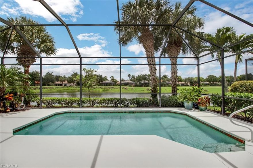 JUST REDUCED AND LOOKING FOR OFFERS! Welcome to your Bonita Springs paradise retreat! This heavily upgraded 3bd +den Arthur Rutenberg luxury home boasts gorgeous Southern lake and golf course views. Recent renovations in this home include a new A/C system, tankless water heater, new appliances, granite and backsplash in the kitchen, as well as a customized guest bathroom. As a luxury builder, Arthur Rutenberg is known for Elegance, craftsmanship, and lasting value. Nestled in a great location in beautiful Bonita Springs, Palmira Country Club is well manicured and amenity rich gated community centrally located close to shopping, entertainment, restaurants and beach access. Residents have access to the lovely Renaissance Center complete with a lagoon-style pool, olympic sized lap pool, spa, restaurants, tiki bar, and well equipped fitness center. Palmira Country Club also offers a 41,000-square-foot clubhouse, dining room, grill, pro shop, billiards, a very active social program and a Gordon Lewis designed 27-hole championship golf course. Schedule your private showing today!