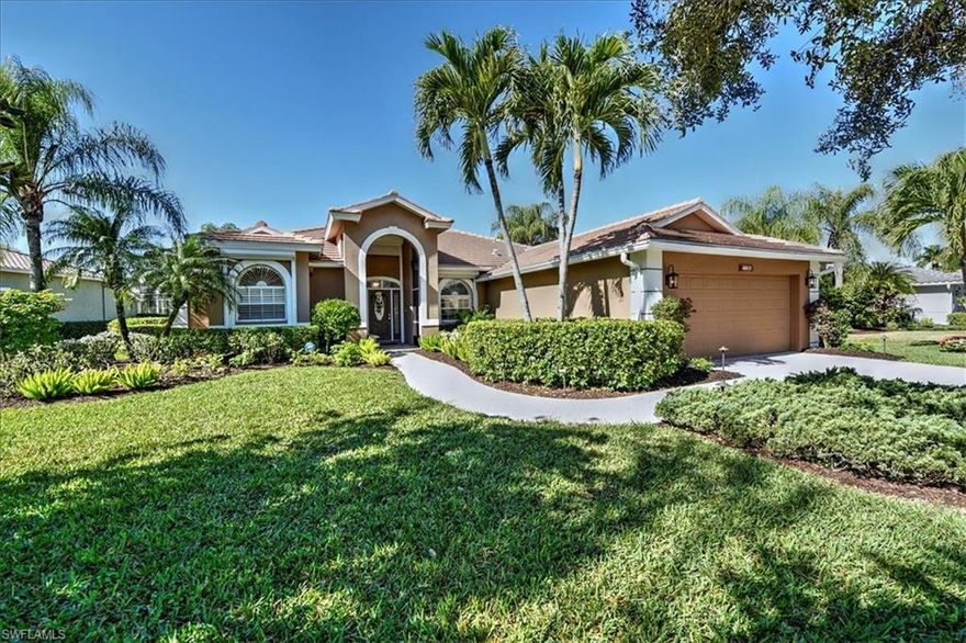 This outstanding 3 bedroom - 3 bath home is on a private lake in beautiful Naples Heritage...  This home is immaculate in every way...  You enter through the custom front door into a formal living and dinning room with the master bedroom to the left and the kitchen to the right...   Entering into the custom kitchen and family room you'll see the large picture window framing the lake, sunsets and Naples Heritage Preserve Land area....  Enjoy your evenings around the pool with a custom outdoor kitchen and professional landscape lighting...

This home has a custom pool & spa including waterfall & automated features, electric hurricane shutters, a newer (2 years) roof, appliances, A/C system and new water heater....   

Napes Heritage has over 250 acres of preserve land, a Gordon Lewis Design Champion Golf Course, New Custom Resort Style Pool with Cabana Bar and Grill, New State of the Art Workout Center, Active Social Events with Formal and Informal Dining options and last a New 6 Court Tennis Facility.....