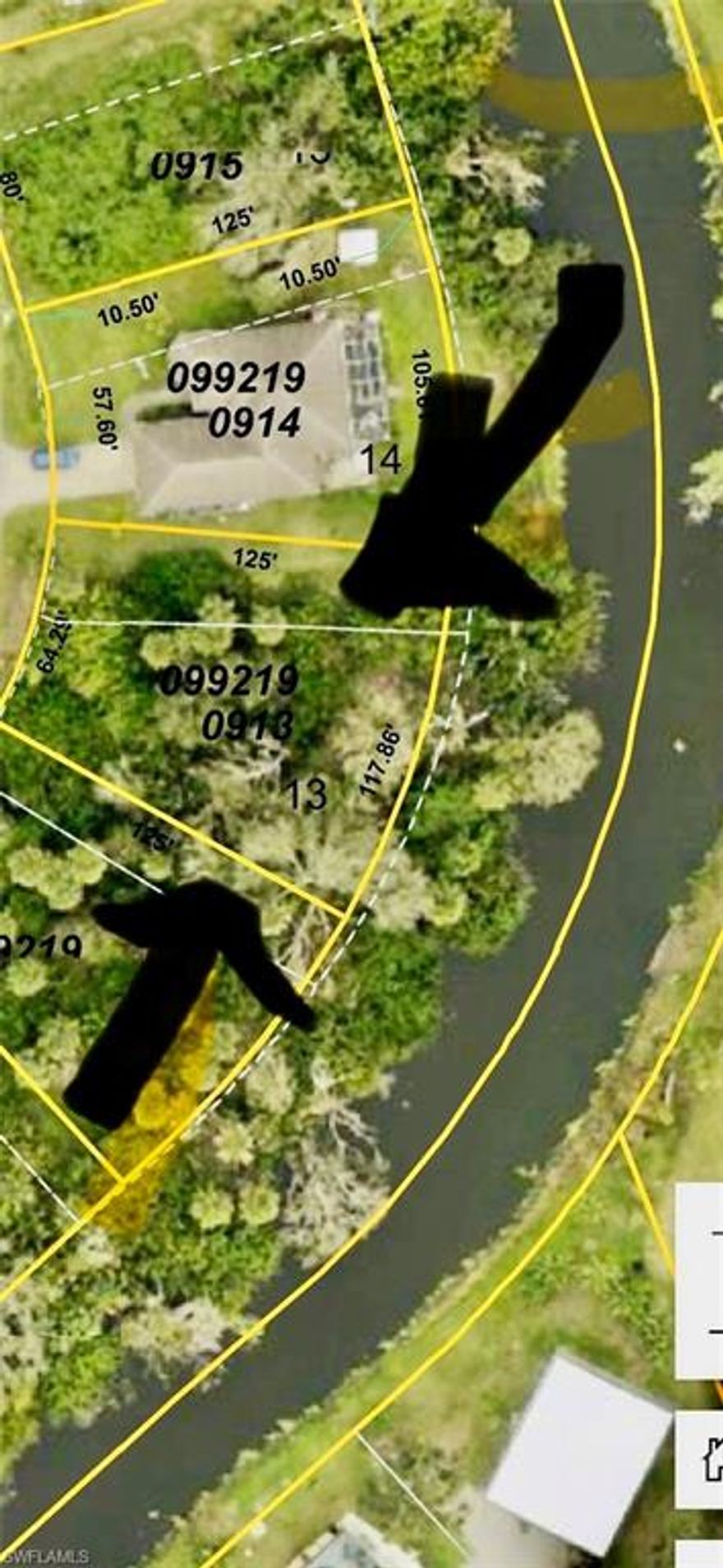 Beautiful pie shaped lot on desirable canal.  Build your dream home here ... many new homes in the area.