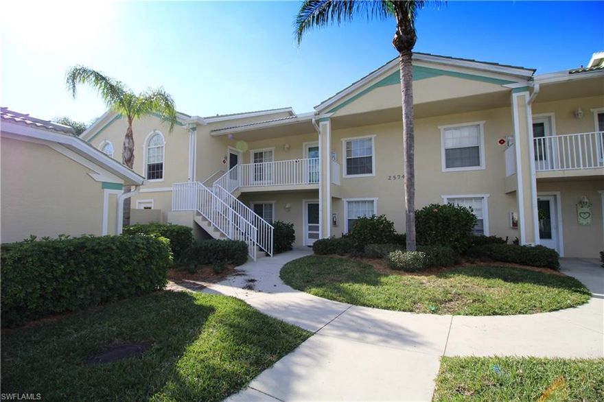 This beautiful 2Bed/2Bath condo with den in the gated community of Bermuda Park, features a spacious living and dining area with high ceilings, an open kitchen with breakfast bar and pantry, large bedrooms with walk-in closets, and a screened balcony with peaceful views of the lake.  Plenty of community amenities for you to enjoy, such as clubhouse with exercise facility, card room, library, kitchen, two lighted tennis courts and four shuffle board courts!  All within short distance to the beach, Coconut Mall, Miromar outlet mall, I-75 and Naples. Agents please read all confidential remarks.