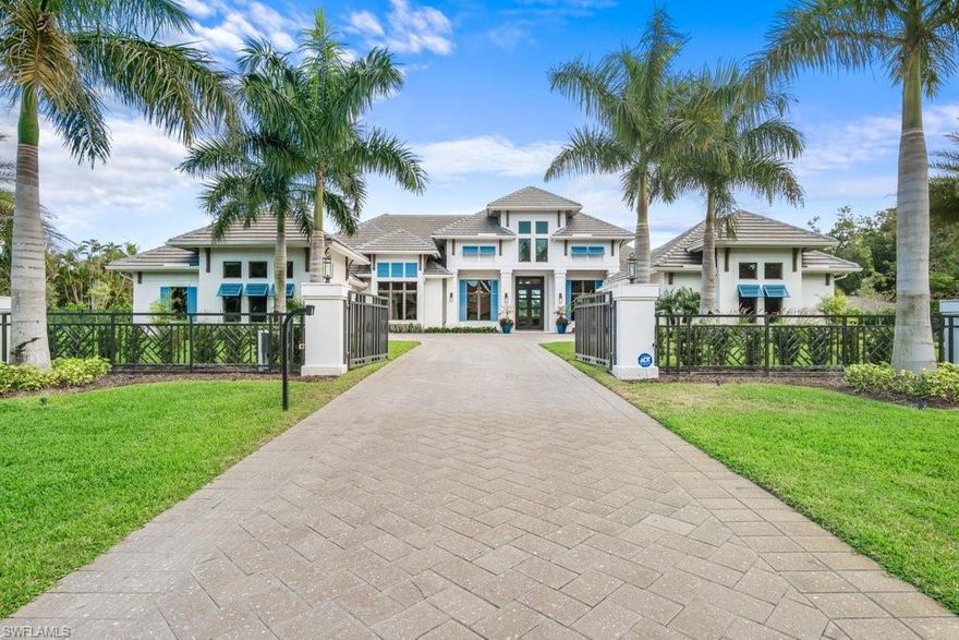 Coastal Contemporary Home sits on 1.24 acres in the very sought-after PINE RIDGE ESTATES. Located in North Naples, minutes to beaches, shopping, entertainment and more. No waiting for a new home to be built when this 2020 new construction home offers everything you need. OPEN CONCEPT, CHEFS KITCHEN, WALK-IN PANTRY, CENTER ISLAND, CUSTOM CABINETS, WALK-IN CLOSETS, TUB, Wolf and Subzero Appliances, Fireplaces, Fire Pit, BBQ, Saltwater Pool, Spa, Gas, En-Suite Bedrooms, 5 Oversized Car Garage, Lush Landscaping, Volume Ceilings, Sitting Area, Screened Lanai, Open Lanai, Completely Fenced, Gated and so much more. This Smart HOME is a must see!!