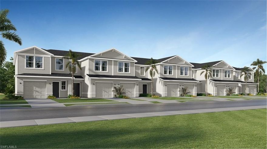 Discover the enchanting new community of Willow in Punta Gorda, where unparalleled resort-style amenities meet effortless coastal living just minutes from Charlotte Harbor. Willow encourages a lifestyle centered around wellness, recreation and holistic living. Craft a personal workout at the state-of-the-art fitness center, find your zen on the yoga lawn or pick up a paddle to play a lively game with new friends on the pickleball courts. This new two-story townhome features a smart layout designed to maximize space. On the first floor is an open-plan layout connecting a multifunctional kitchen, lovely dining area and welcoming Great Room, which features sliding glass doors to a patio that’s perfect for outdoor relaxation. Ideally situated upstairs are two secondary bedrooms and a tranquil owner’s suite complete with a private bathroom. Prices and features may vary and are subject to change. Photos are for illustrative purposes only. Estimated delivery date is mid to late 2026