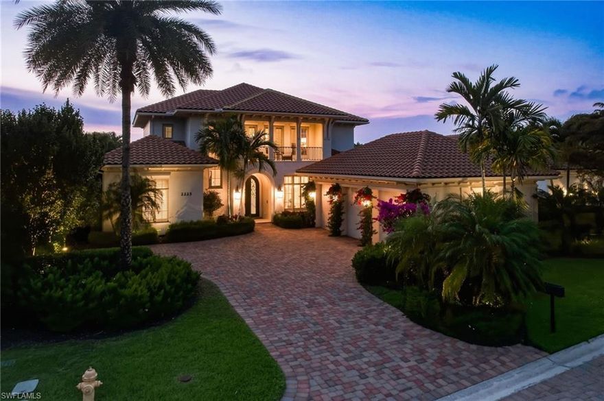 Welcome to 2225 Miramonte Ct, an extraordinary estate in Grey Oaks. Offered with an IMMEDIATE GOLF MEMBERSHIP OPPORTUNITY in one of Naples’ most coveted luxury communities, where refined living and resort-style experiences come together seamlessly. The impeccably maintained two-story residence was custom built in 2015 by Diamond Custom Homes. Offering over 5,100 square feet of sophisticated living space, and featuring 4 bedrooms plus a den and loft, and 4.5 beautifully appointed bathrooms. The thoughtfully designed floor plan includes an expansive bar area perfect for entertaining, separate family and living rooms, a formal dining room, and a light-filled breakfast room. The expansive primary suite is ideally located on the first floor, offering privacy and comfort, while a private elevator provides effortless access to the second level, where a loft/game room creates an additional space for relaxation and fun plus an additional 2 guest suites. Every detail has been carefully curated, from custom moldings and coffered volume ceilings to designer finishes and a modern, elegant aesthetic throughout.
The chef’s kitchen is a true showpiece, equipped with natural gas, a Viking cooktop, Miele oven and microwave plus built-in warmer and steamer, an expansive island, built in desk area and premium finishes designed for both everyday living and entertaining. Modern convenience meets luxury with full home automation, a whole-home generator, impact windows and doors, and remote-controlled drapery. The spacious 3-car garage is complete with climate control/HVAC, epoxy floors, plenty of storage and is wired for electric vehicle chargers.
Step outside to your private resort. The expansive travertine tiled lanai is designed for elevated outdoor living, featuring a full outdoor kitchen, both covered and open-air seating and dining areas, and a custom heated pool and spa with a stunning waterfall feature and ambient lighting details. For ultimate privacy and flexibility, a detached 1-bedroom, 1-bath casita provides the perfect retreat for guests.
Beyond the home, Grey Oaks delivers an unmatched lifestyle. With three championship golf courses, a world-class wellness center, premier tennis and pickleball programs, and exceptional dining and social experiences, every day feels like a five-star escape. From tranquil mornings overlooking manicured greens to vibrant evenings filled with community events, this is a place where luxury, connection, and lifestyle converge.
Set among incredible neighbors in a prestigious and highly sought-after location, this home is more than a residence—it’s an invitation to experience the very best of Naples living.

Grey Oaks isn’t just where you live.
It’s how you live.