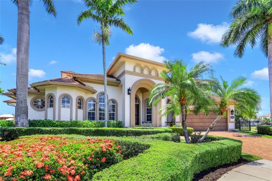 H2720 2021 ROOF, 2021 GUTTERS, UP TO 2021 CODE ELECTRICAL PANELS, 2 SEPT. 2021 NEW AC UNITS, FRESH PAINT EXTERIOR AND INTERIOR, 180’ OF WATER DIRECT 2003 SEAWALL WITH 2 DOCKS, 2021 LANAI SCREENS, SOUTHWEST TIP LOT. SPECTACULAR SUNSETS sparkling in the expansive BIG WATER enjoyed FROM EVERY WINDOW. Incredible home for entertaining or comfortable family living with STUNNING ARCHITECTURAL DETAILS, 14’ CEILINGS, 10’ SLIDERS, EXPANSIVE MITRED BAY WINDOW, IMPACT GLASS and ELECTRIC HURRICANE SHUTTERS. Featuring, 4 BEDROOMS, 2 LARGE MASTERS with breakfast kitchens. EACH WITH A MICROWAVE, REFRIG/WINE COOLER and upstairs DISHWASHER, WASHER AND DRYER and BOTH WITH luxurious baths. 4 BATHS, PLUS A POOL BATH AND POWDER ROOM. LIBRARY ON THE 1ST FLR AND COMFORTABLE SITTING/TV ROOM UPSTAIRS. CHEF’S KITCHEN with INCREDIBLE OVERSIZE BUTLER’S PANTRY WITH WET BAR, DISHWASHER, DOUBLE WINE COOLER and DECORATIVE DESIGNER WINE CABINET– double SUB ZERO, 48” GAS RANGE, DISHWASHER, APPLIANCE CABINET, CENTRAL VAC WITH DUSTPAN, and HUGE ISLAND AND OF COURSE GRANITE EVERYWHERE. ELEVATED WASHER AND DRYER IN THE LARGE LAUNDRY WITH MORE PANTRY SPACE. FLORIDA OUTDOOR LIVING AT IT’S BEST WITH MULTIPLE LANAI’S. Take the tour!! WELCOME HOME!!!