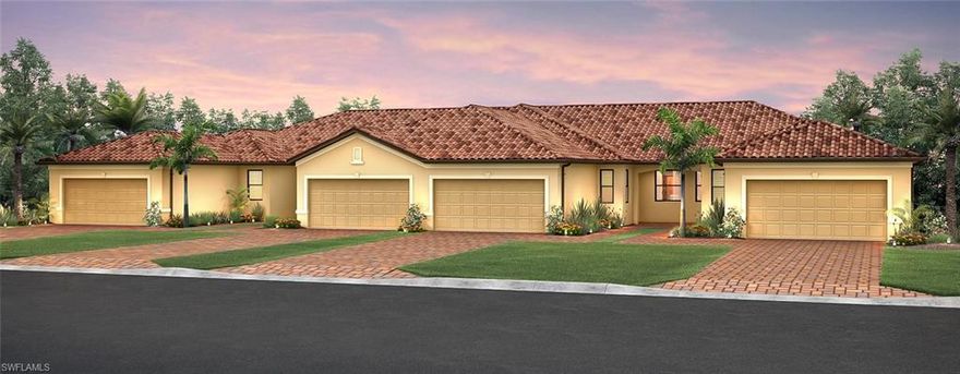 Del Webb Naples is an active adult community located within the picturesque, master-planned community of Ave Maria. Boasting 18-holes golf course, an onsite Lifestyle Director and resort-style amenities, your days can be filled with as much or as little activity as you'd like. This Seagrove villa features a white kitchen with stainless steel appliances, stainless steel appliances, quartz countertops throughout, plus, tile flooring throughout and 8 ft. doors throughout. Dropped Tray ceiling in Owners Bedroom, Kitchen with breakfast bar, pantry and upgraded Whirlpool appliances.  Large Owners Suite with walk in Shower, additional Bedroom/Bath, and Flex Room with French doors. There is a slider at Gathering Room leading to a screened Covered Lanai.   Rear views of Conservation area.  Impact Glass. 


This is new construction in an age 55+ Del Webb community. The streets are gated and the clubhouses are built. Golf membership is optional. Photos are for illustration purposes only, options may vary.