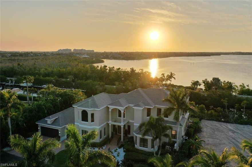 Elevate your lifestyle with this stunning, gated waterfront estate. This custom home offers unobstructed deep-water access to the Gulf and no bridges or locks, ensuring seamless navigation for your boat. Enjoy breathtaking sunset views!
This boater's paradise features a private dock with two boat lifts, a private sandy beach, fire pit, pool, spa, and outdoor kitchen. The 5,000 square feet of living space includes 4 bedrooms (2 primary suites/one on the first level and one on the second level), 2 dens/offices, a family/media room with a wet bar, 4 full baths, and 1 half bath, along with a 3+ car garage capable of holding up to 5 cars. An elevator provides convenient access throughout the home.
The open-concept great room features a gas fireplace and a built-in wet bar with a wine cellar capable of holding up to 300 + bottles. The chef's kitchen boasts a gas stove, large walk-in pantry, and 2 ovens and dishwashers.
The primary suite offers stunning sunset and river views, two huge walk-in closets, a wet bar and wine cooler, and access to your private balcony, perfect for enjoying morning coffee or evening cocktails with panoramic waterfront views.
Ascend to the top lido deck for astonishing sunset and water views. Experience private luxury waterfront living and create unforgettable moments in this exceptional home.
Book your private showing today and don’t miss the amazing video!