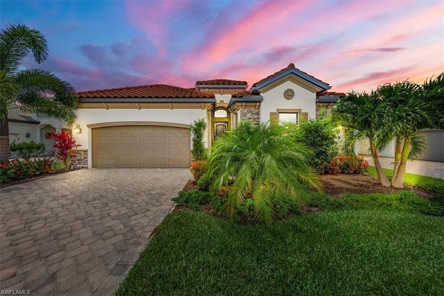 This Maria model features 2,247 square feet of living space with 3 spacious bedrooms + den, 3 baths, and a 2-car garage. The master suite is graced with a desirable walk-in closet and spa-like bath with all of the relaxing touches. A second bedroom and a laundry room are right next doors, an ideal family setup, with a third bedroom on the other side of the house, perfect for guests. The open and airy kitchen joins the family and dining rooms for a centralized gathering place. A den, located right off the main foyer entrance, can be a pleasant hideaway or hobby room. A large screened lanai has a summer kitchen for year-round entertaining in breezy comfort. A 2-car garage keeps everyone happy with protected cars and plenty of storage for tools and gear.