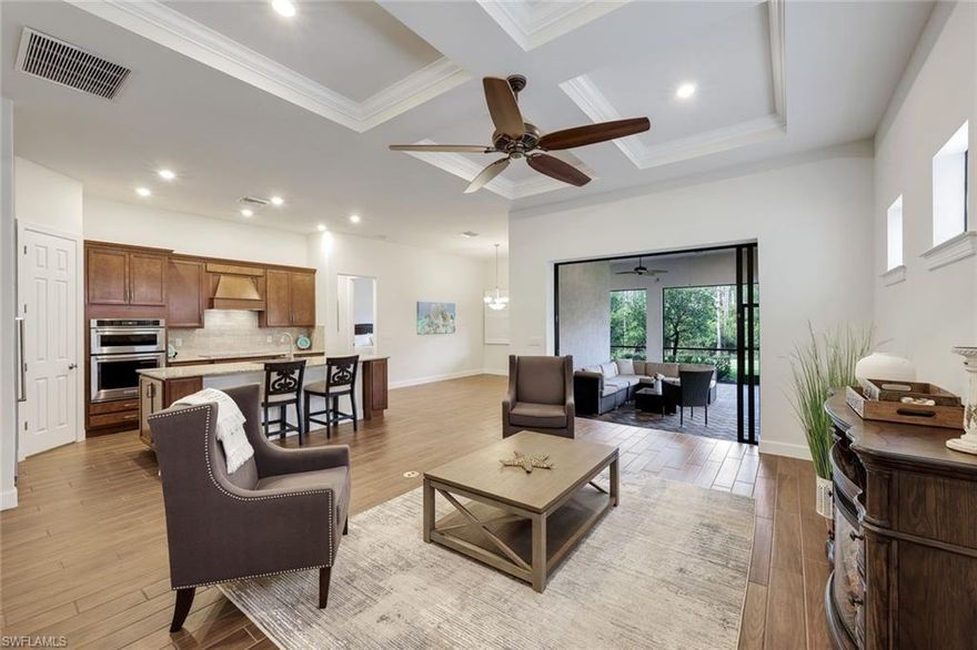 Exceptional 2018 Preserve-View Home in Gated Somerset at The Plantation
Your lifestyle of a lifetime awaits! Meticulously maintained Summerwood model with full storm protection plus located in 'X' flood zone so no flood insurance required. Newer home translates to being built with strongest building codes and better insurance rates. No storm history and Sellers insurance is under $1k/year! This move in ready single-family home offers 3 bedrooms, 2 bathrooms plus a spacious den. 2,020 square feet of bright, open-concept living (3,200 square feet overall with extended garage and extended front patio). Situated on a premium lot that backs directly to lush preserve for unmatched privacy and peaceful views.
Inside, you’re greeted by gorgeous plank tile flooring, soaring coffered and tray ceilings, crown moldings and elegant plantation shutters. The chef-inspired kitchen is a standout, featuring upgraded granite countertops, a large center island, custom cabinetry, stainless steel appliances, double oven and a generous walk-in pantry. The open great room flows seamlessly, creating a warm and inviting space for family and friends.
Step outside to enjoy Florida living at its finest on the extended paver lanai overlooking the preserve, complete with Storm Smart privacy screens. Additional premium features include an extended garage with epoxy flooring, whole-house water filtration system, brand-new professional landscaping, and a charming covered front porch with park-like views.
The lifestyle at Somerset in The Plantation delivers unparalleled resort-style living with low HOA fees.The Amenities Center features: tennis(league play), pickleball, two pools, spa, bocce, billiards, party room, fitness center and yoga, landscape maintenance, two annual mulchings, grass cutting, lawn irrigation, Wi-Fi, cable, community activities, Zumba and other floor exercises, library, and meeting rooms - plus direct access to The Plantation’s 18-hole championship golf course (membership optional). Just minutes from Southwest Florida International Airport, Gulf Coast beaches, Gulf Coast Town Center shopping, top dining, and world-class attractions ~ this location truly has it all including great neighbors on both sides!
This partially furnished home is truly move-in ready and represents a wonderful opportunity to own in one of Fort Myers’ most desirable gated golf communities.
Schedule your private showing today!