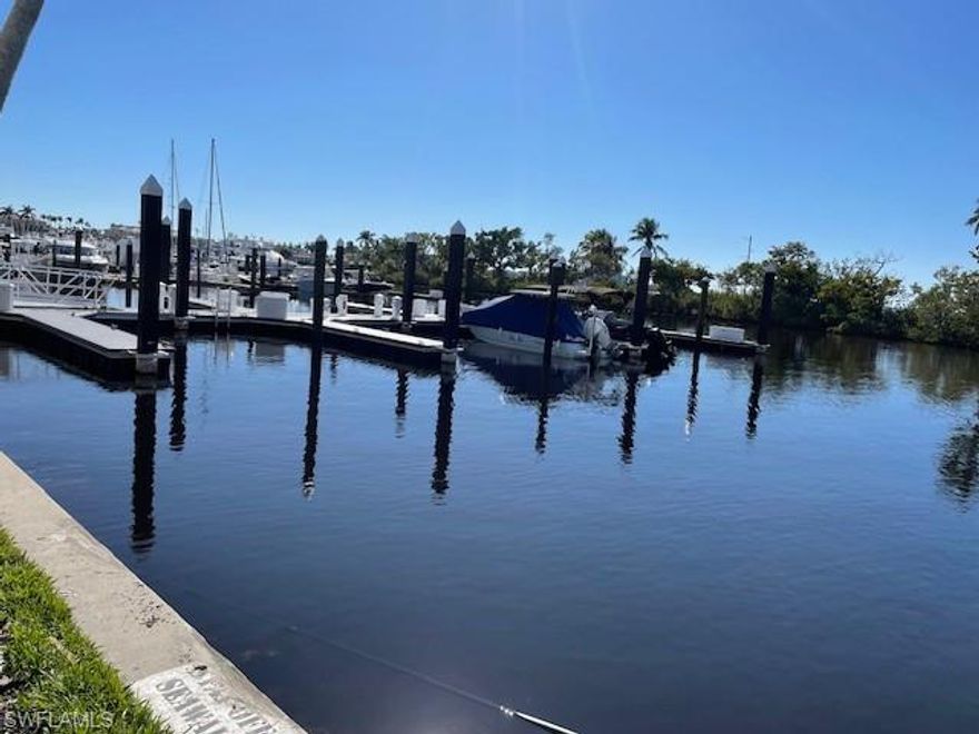 38' I-2 will accommodate a boat up to 40'10" with approved variance, maximum beam is 13', new aluminum dockage, Condo Assoc fee $567 a month and includes use of the Marina Center, $150 appl fee once, non-residents pay $286 annually to the Master Association for community access. Aluminum or Concrete floating docks with electricity. The marina has a pump out near each slip, a fuel dock with gas and diesel, laundry, showers and full time staff 7 days a week. The Gulf Harbour Marina is actually on the Intracoastal Waterway about 5 miles to the Gulf Of Mexico.