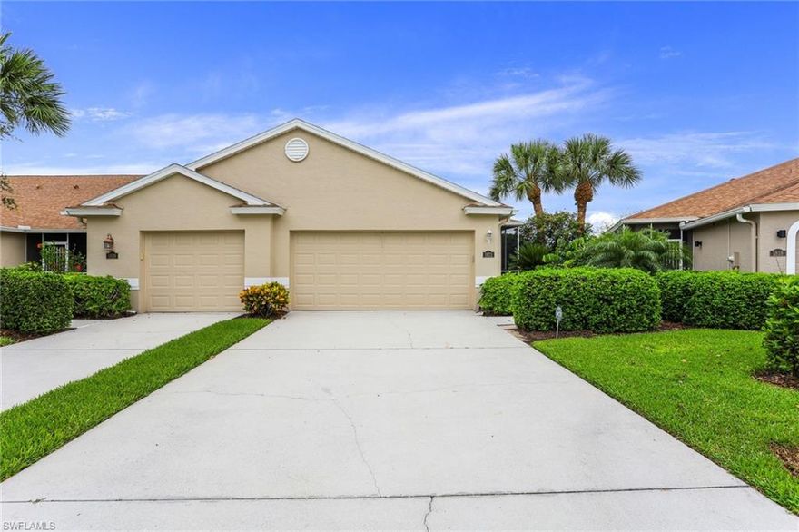 JUST INSTALLED GRANITE COUNTERS AND NEW SINKS THROUGHOUT, Stunning 2 bedroom 2 bath + a den golf Villa that comes with exceptional first class upgrades, with a location that backs up to the golf course for a first class view. This home boasts of numerous upgrades to include wood floors, stainless steel appliances, updated designer lighting with over sized fans & exterior wet rated fans, new kitchen back splash, two tone neutral paint job, window treatments & garage snap up wall storage . In addition to the above this home has a newer Hvac unit, ADT security system and water tank. For those of you who are golfers, Heritage Greens is a golf community on a public course designed by Gordon Lewis. So you get to golf without the high community golf assessments, you pay as you golf. Finally, this community has 2 pools, and a hot tub, tennis courts, a play ground, a bar grill, and a golf pro shop.