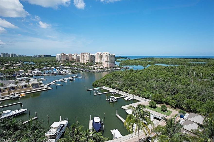 AMAZING PENTHOUSE IN NAPLES' PREMIER LUXURY TOWER. Offering dramatic and incomparable views of the Gulf of Mexico, Wiggins Pass and Aqua's private marina, this residence offers you the opportunity to purchase a prized Penthouse in one of Naples' most prestigious buildings. This 5,744 sq. ft. home is full of custom interior appointments including extensive millwork, ceiling treatments, designer lighting, custom insert marble floors, tray ceilings, double fireplace, media room as well as a billiards room. A gourmet kitchen with Wolf and Sub-Zero appliances is perfect for entertaining. Comprising 5 bedrooms, and 6 bathrooms, formal dining, and a light filled, large open great room that flows seamlessly to an expansive lanai, which offers unobstructed views of the Gulf. This penthouse has its own private 2-car garage and air-conditioned storage. Aqua is amenity rich offering resort style pool, spas, steam rooms, HD virtual Golf simulator, outdoor putting green, dog run, rooftop sky lounge, full concierge service, and so much more. *AGENTS SEE CONFIDENTIAL INFORMATION.