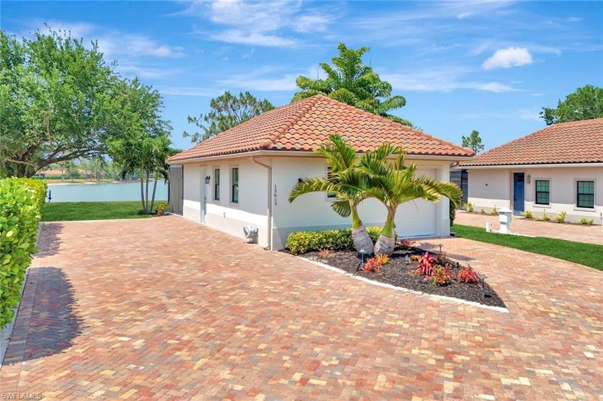 Absolutely stunning and meticulous TURN KEY property! (LOT#66) Welcome to Golden Palms Luxury Motorcoach Resort. This amazing subdivision is perfect for your Class A or Super C Motorcoach to be parked next to your own private CABANA (840 sq. ft.) right here in SW Florida!  The Cabana has an open concept with a large kitchen, sitting area, living room, lanai, bathroom, 1 car garage, and more!  Extremely private, gated community, that has a resort style pool, club house, gym, sauna, pickleball, 22-acre lake with a dock for catch and release, and a dog park.  Step into the Cabana and you will see the upgraded & updated features, which include, new tile flooring, fresh paint, marine grade kitchen cabinets, Bosch appliances, electric built in fireplace, beverage center, walk in shower, custom ceiling fans, unseen screens, hurricane screens, vaulted ceilings, and a 1 car garage!  Brand new power pedestal for your RV as well.  Enjoy quite mornings or evenings on the huge lanai that overlooks the lake.  This property is a must see!  Located close to SW Florida International Airport, shopping, restaurants, and beaches.