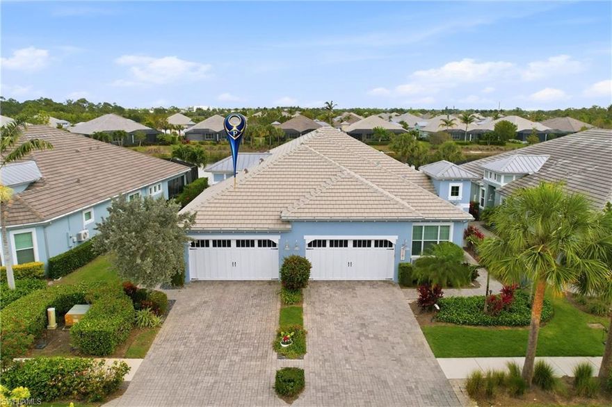 Upgraded Dahlia model pool home in the Isles of Collier Preserve with peaceful water views and a private pool and spa, creating a great setting for indoor and outdoor living. This well-maintained villa offers 2 bedrooms plus a den, 2 baths, and a 2-car garage.

The recently updated kitchen features alabaster white upgraded cabinetry with self-closing drawers and custom pot/pan pull-outs, quartz countertops with a 4-inch bullnose edge center island, new backsplash, and under cabinet lighting. The open layout flows nicely into the main living areas with upgraded flooring, tray ceilings, and crown molding and updated lighting. 

Both bathrooms have upgraded sinks and faucets. Plantation shutters are installed throughout the home, including the lanai for added privacy. Impact windows and doors provide peace of mind.

The garage includes an epoxy-coated floor and its own split HVAC system, adding extra comfort and functionality.

With over $100,000 in upgrades, this home shows pride of ownership and is move-in ready. Sellers are negotiable on furniture and may consider selling furnished or unfurnished.

Located in a gated community known for its natural preserves and resort-style amenities including clubhouse, fitness center, pools, tennis, pickleball, walking trails, and kayak launch. Just a short drive to downtown Naples, beaches, shopping, and dining.