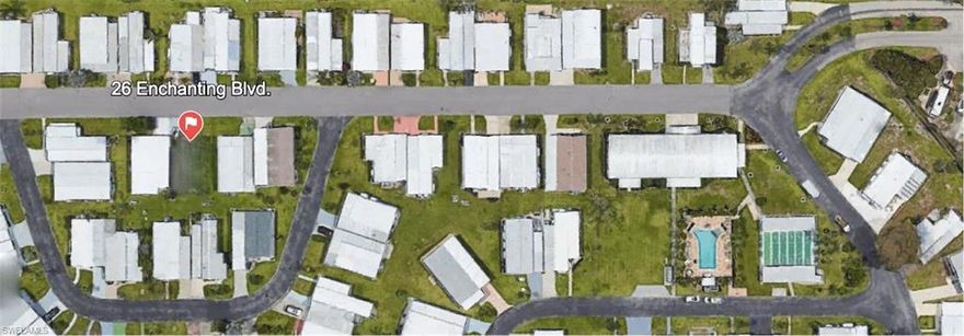 Do it your way! Want a blank slate? This one is for you. Place a New manufactured home with up-to-the-minute engineering, floor plan and finishes of your choice, on your very own "Piece of Paradise". Can you just picture yourself entertaining friends and family here this winter? There is plenty to do ...or NOT! Location~Location~Location! Dining and shopping are just across the road. Just moments to the beach, and downtown with all it has to offer. Pop over to the newest up-and-coming entertainment area on Bayshore, the road to Botanical Gardens, which hosts many locally owned restaurants and the newly refurbished Food Truck Park. LOW FEES! LOW TAXES! Enchanting Acres is a very well-maintained, managed, and congenial community.