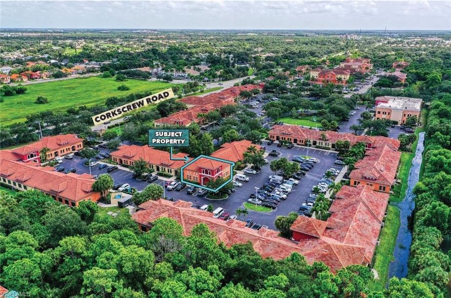 Available: Unit 5. Size: 1,890± SF. Lease Rate: $21.00 PSF + NNN (est. $8.35 PSF). Available: July 1, 2026. STE Features: 4 offices, conference room, open work area, breakroom/file room and 2 restrooms. PROPERTY OVERVIEW: Professionally managed office / medical office campus fronting Corkscrew Road. Direct access to fiber network. Located just off Corkscrew Road with close access to I-75 and US-41. Adjacent to Village of Estero Administrative Offices and Estero Community Park.