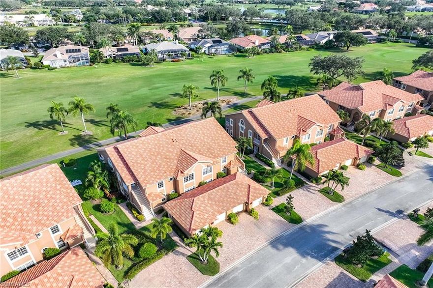 Immediate Full Golf Membership Included - No Waitlist!  Offered turnkey this second-floor carriage residence in the Wedgewood Sherburne enclave at Worthington Country Club. Featuring two bedrooms, a den, and two full baths, this home offers northeastern exposure with expansive views of the 14th fairway. Plantation shutters and coastal-inspired decor create a refined atmosphere throughout. Tile flooring spans the interior, while a separate laundry room adds everyday convenience. Recent updates include a 2024 HVAC system and a 2025 water heater. Electric hurricane shutters on the lanai offers added protection and versatility. Additionally, there is a detached one-car garage, additional storage and ample guest parking are available. Originally a three-bedroom model, the owner will reinstall closet to convert back to a three-bedroom model before closing. Nearby, residents enjoy exclusive access to the private pool, tennis and pickleball courts reserved for Wedgewood Sherburne owners. Worthington Country Club offers an active lifestyle with access to an 18-hole championship golf course, five Har-Tru tennis courts, a well-appointed clubhouse offering elegant dining, a state-of-the-art fitness center, a resort-style pool and a poolside cabana. All conveniently near Bonita Beach, Southwest Florida International Airport, and premier shopping and dining venues. Next door an exciting new development, Bonita Mid-town is set to open in 2026 with new dining and retail. Club enhancements are in progress, including five new tennis courts, four pickleball courts, and a new indoor-outdoor cabana featuring an electric pergola, with no special assessment to property owners.