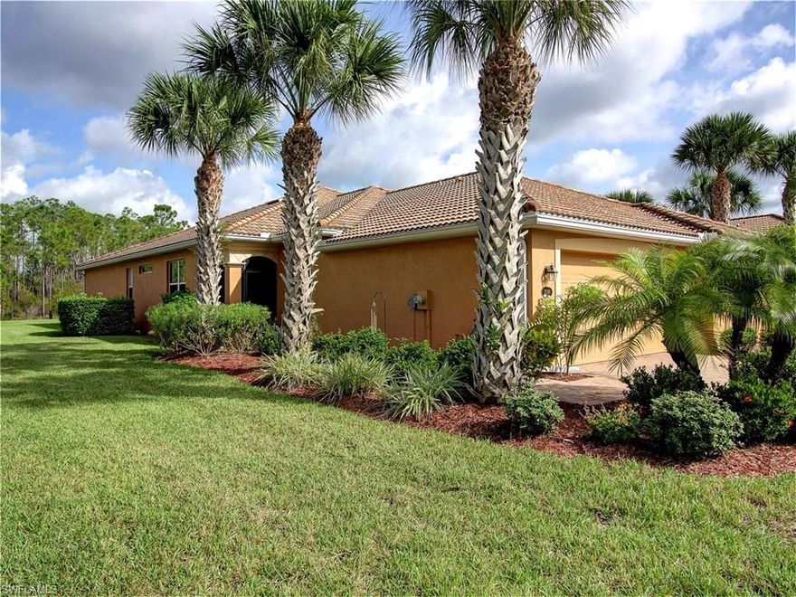 Attention Snowbirds! Immaculate semi-attached villa with almost 1600 sq.ft. of living area, 2 bedrooms+Den, 2 baths, 2 car garage and a premium lot with nature preserve both behind as well as off of the front. This home features a poplular open floor plan, move-in ready condition, plantation shutters, furnishings negotiable and low HOA fees! If you're looking for a like-new home without all of the exterior maintenance then this one of for you !!! Bella Terra has something or everyone with very reasonable HOA Fees. This home is a bargain and offers a Single Family feel without all of the hassles and expenses of owning a single home. Perfect for small family or Winter retreat. Come today or call for more information.