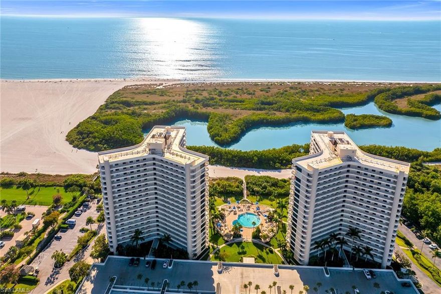 Perfectly positioned with desirable southwest exposure and sweeping Gulf views, this completely updated residence offers an exceptional opportunity to enjoy the Marco Island beachfront lifestyle. Located within the gated South Seas community, this highly remodeled high-floor condominium captures expansive views of the Gulf and Marco Island’s iconic crescent beach, delivering unforgettable sunsets. This exquisite two-bedroom, two-bath residence showcases a thoughtful, modern renovation throughout. The brand-new kitchen is beautifully appointed with quartz countertops, crisp white cabinetry, stainless steel appliances, and a stylish backsplash, opening seamlessly to the living area and lanai for effortless indoor-outdoor living. Luxury vinyl plank flooring, freshly painted interiors, and impact windows and sliders enhance both style and peace of mind, while the elevated vantage point provides panoramic Gulf views from nearly every angle. Lovingly maintained, the home is offered turnkey furnished, simply arrive and enjoy. With a strong rental history and the benefit of a weekly rental policy in Tower 3, this residence offers excellent income potential while still allowing for personal enjoyment of the Marco Island beachfront lifestyle. Residents of South Seas enjoy a full suite of resort-style amenities, including a manned guard gate, tennis and pickleball courts, bayfront marina with optional boat slip rentals, fitness facilities, on-site management, multiple resort pools, kayak storage, BBQ areas, and a private boardwalk with direct access to miles of pristine beachfront. Ideally situated near Marco Island’s popular dining and attractions, this residence also includes a storage unit and one assigned parking space, making it a rare combination of luxury, lifestyle, and investment appeal.