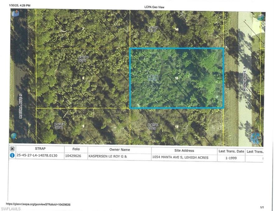 QUARTER-ACRE RESIDENTIAL LOT located in the southeast sector of Lehigh Acres, zoned for Single Family Residential construction.  Lehigh Acres is a booming area located in southwest Florida, east of Ft. Myers.  This lot has easy access to State Rte 82, which has recently undergone major renovations to facilitate travel into Ft. Myers, and access to all that southwest Florida has to offer:  world-class dining, ever-expanding shopping areas, Florida Gulf Coast University, great sport fishing, and miles of beautiful sandy beaches.  Reserve your  piece of paradise today while prices are still affordable.