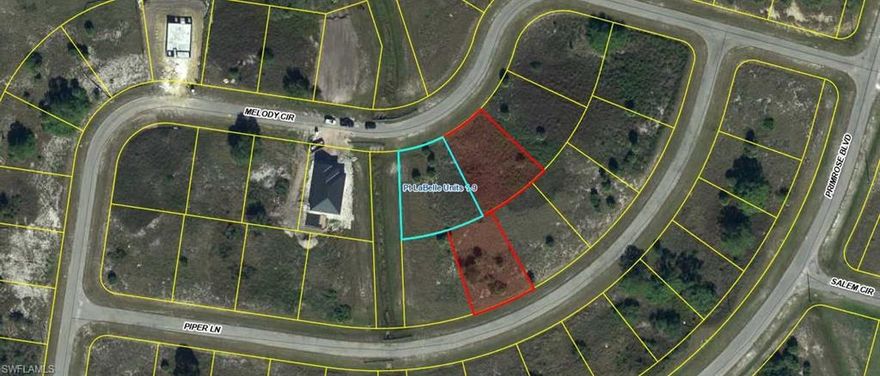 Excellent opportunity with three connected lots.  Build your dream home with large yard or you could build three homes.  8024 Melody Cir and 8010 Piper Ln are the connected lots.