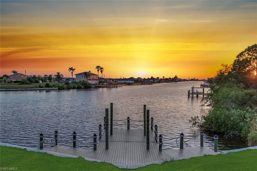 Gulf Access Oversized Lot with Intersecting Canal Views – Build Your Waterfront Dream Home! Welcome to a rare opportunity to own a cleared and oversized lots (approx. 0.54 acres +/-), 2 lots,  perfectly situated on intersecting canals, estimated 260 feet wide with direct Gulf access and no bridges. Newer (2022) seawall and dock. This premium homesite offers expansive water views, an ideal layout for a luxury custom estate that needs oversized garage and a western rear exposure to soak in breathtaking Florida sunsets daily. With no bridges to the Gulf, boaters will appreciate the seamless access to open water, making it easy to enjoy fishing, island hopping, or waterfront dining by boat. The intersecting canals offer not only gorgeous views but also incredible marine life—watch for manatees and fish right from your future dock. Located in one of NW Cape Coral’s most desirable areas, this lot is surrounded by high-end homes and positioned near the growing Burnt Store corridor, offering a perfect balance of tranquility and accessibility. Possible lot split given the size of the lots into two individual lots.
Create your dream waterfront lifestyle—opportunities like this don’t come often!