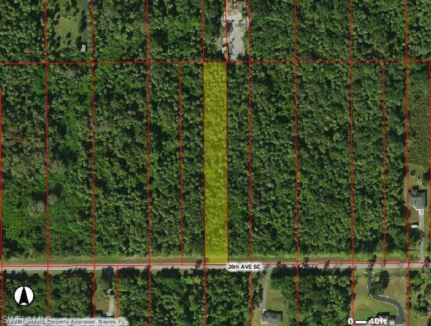 Nice wooded lot off of Everglades Blvd. S.  No environmental report available.  Build dream home in the expanding area!  Great for those that like their privacy and want to be "away from it all!"