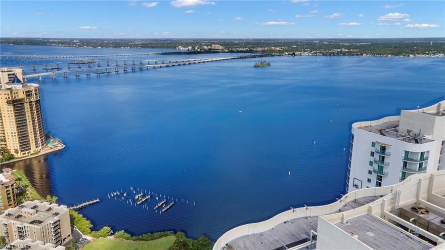 Unbeatable Penthouse Opportunity – Turnkey Luxury Living.
Experience elevated living in this stunning one of a kind exceptional Oasis condo
Welcome to an extraordinary 32nd-floor penthouse residence featuring soaring 10-foot ceilings and breathtaking, uninterrupted views that create an immediate sense of space, light, and luxury. Perched high above the city, this exceptional home delivers a truly elevated living experience.
Located at 3000 Oasis Grand Blvd in Fort Myers, this beautifully designed 2-bedroom, 2-bathroom condominium offers 1,008 square feet of thoughtfully planned living space with an open-concept layout that feels both expansive and inviting. Floor-to-ceiling windows and western exposure flood the residence with natural light while showcasing unforgettable sunsets that transform every evening into a work of art.

The living and dining areas flow seamlessly, making the space ideal for entertaining or simply relaxing while enjoying the ever-changing skyline views. The primary suite serves as a peaceful retreat, complete with a spacious walk-in closet and an elegant en-suite bath designed for comfort and relaxation. A second bedroom and full bath provide flexibility for guests, a home office, or additional living space.
Residents enjoy access to an impressive collection of resort-style amenities, including a heated pool, lap pool and spa, a fully equipped fitness center, saunas and showers, multiple community rooms—including one with a pool table—and a quiet library perfect for unwinding. Concierge service on the main level enhances the experience with convenience, security, and a touch of luxury.
Ideally situated just minutes from downtown Fort Myers, this penthouse offers easy access to exceptional dining, entertainment, and cultural attractions, while maintaining a sense of privacy and tranquility high above it all.
This is a rare opportunity to experience refined high-rise living with unforgettable views, exceptional amenities, and timeless appeal.