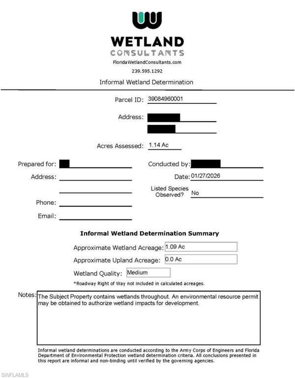GOLDEN GATE ESTATES - Land