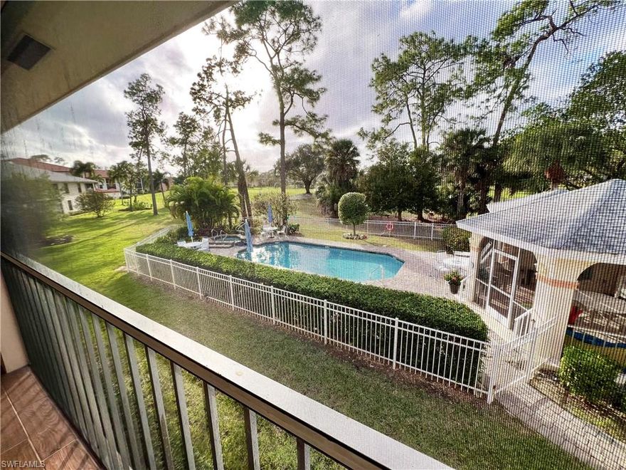 Bright, Beautiful 2 Bedroom/2 Bath condo in the heart of Naples at Eaglewood in Lely!, Thiis well maintained, updated condo features neutral tones throughout, easy living tile floors, updated cabinetry in kitchens & baths as well as granite countertops throughout.   Enjoy Tranquil Panoramic sunset views from your private enclosed tiled Lanai, along with views of recently updated community pool & Golf Course.   Good size storage room with laundry in residence. Covered Carport (2nd Car space with additional storage area in front of carport) directly across from condo. Lots of guest parking available.  This condo offers easy living at its best.  Golf options available with Hibiscus public golf available next door, or you can join the exclusive Royal Palm Golf & Country Club nearby. Close to shopping, restaurants, beaches and hospitals too. Nothing to do here but enjoy Life and the Sunshine all year round.