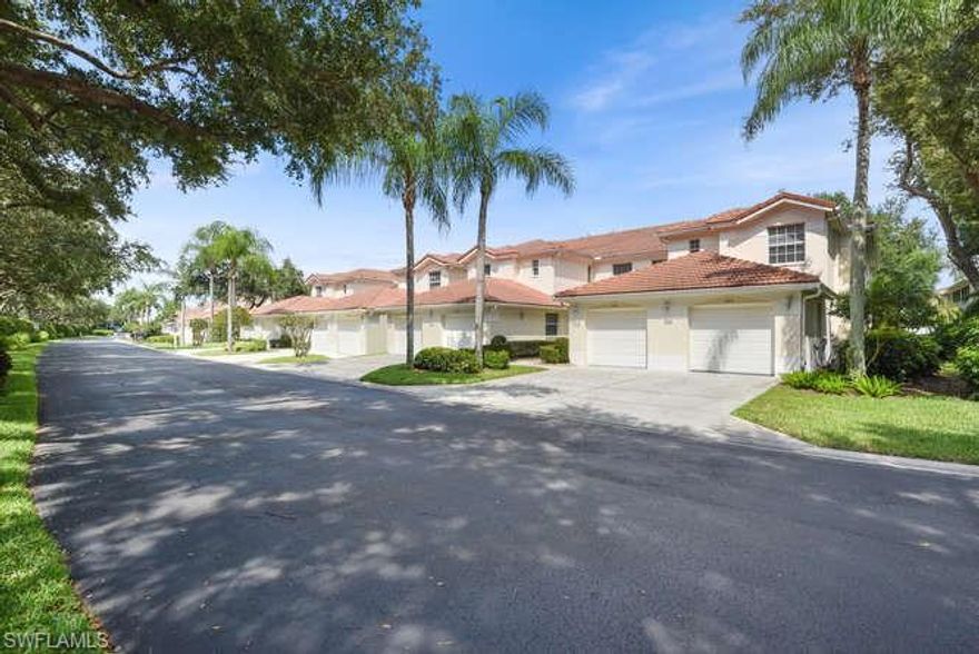 Feel right at home within the pristine community of Vineyards! Enjoy the spacious living with 3 beds, 2 full baths and an ATTACHED GARAGE while enjoying virtually maintenance free condo life. Convenience is yours here, located close to the gate, the pool, next to guest parking, the Vineyards Community Park, and just 2 miles to Publix grocery & Physicians Regional Hospital. Whether you're cooking, resting in the breakfast nook, or reclining in the living area, enjoy the natural lighting through the extra windows, a great benefit of being an END UNIT. Savor your morning or evening routines on the oversized lanai with a view of Florida's natural landscaping. There is tile and laminate wood throughout and the home is available furnished. Other features include double sinks in the master bathroom, guest wing with double beds in one room and sleeper sofa in the other, full laundry room with extra cabinets and laundry tub, 2013 A/C with Ultraviolet light, and perhaps the best location in Naples! High speed INTERNET, basic CABLE with digital Plus, and PHONE INCLUDED in fees! You also have the option join the nearby Vineyards Country Club. Come see your new home today!
