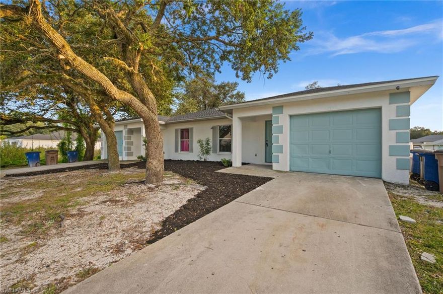 Welcome to this Stunning renovated Duplex in Lehigh Acres, the property has one side has been totally renovated from top to bottom. Stunning wood plank tile that graces the entire floor of home with 5 inches base board gives it the modern feel. The kitchen overlook the large living room offers a great practical space for family and friends to gather and partying. This luxury kitchen carries brand new hardwood cabinets with soft closing features, beautiful quartz countertops, and new stainless-steel appliances. Bathrooms have been totally redone with new tile showers, new toilets, and new vanity. The property has brand-new LED lighting throughout the entire house. Property is in X zone, so you don’t have to worry about flood insurance. The property offers a private backyard and a concrete pad for BBQ. Second unit has a new kitchen with new cabinets and quartz countertops.