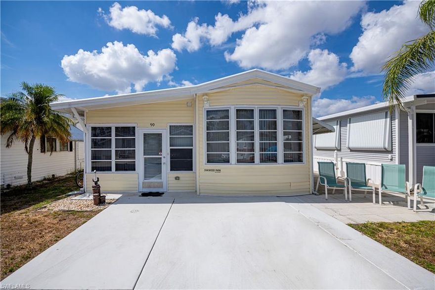 Just Reduced!!!  Located in Fountain View RV Resort, a 55+ community where you own the land, this well-maintained 1-bedroom, 1.5-bath manufactured home offers approximately 710 sqft of comfortable living space. The home features an abundance of cabinetry for storage, in-residence laundry, and a new roof-over installed in December 2017. Offered turnkey, it’s ready for you to move in and enjoy. The community offers a vibrant lifestyle with amenities including a clubhouse, bocce court, community pool, spa/hot tub, shuffleboard, tennis, volleyball, basketball, and more. Extra storage is available inside the park for your RV or boat. Conveniently located just minutes from downtown Fort Myers, with easy access to shopping, restaurants, medical offices, golf courses, and beaches. A low monthly HOA fee of $230 - covers lawn/land maintenance, on-site management, and recreational facilities.  Don't miss your opportunity to enjoy the Florida lifestyle—Call Now to schedule your private showing!