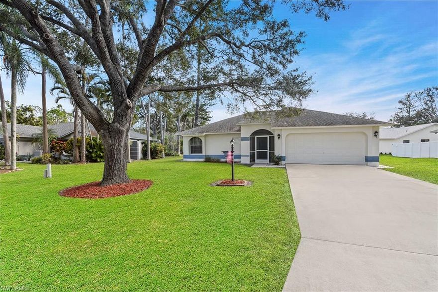 Single family home w/ an amazing view of the lake & preserve area that attracts all kinds of wildlife! If you love nature & enjoy bird watching, this home is for you. Offering almost 1,300sf of living space in a great room & split bedroom floor plan, this home features almost wall-to-wall windows on the rear wall giving almost every room a gorgeous view, a spacious screened front entry, long screened rear lanai w/ accordion storm shutters, a galley style kitchen w/ breakfast bar & breakfast nook, and a wide drive leading to a 2-car garage. The garage door was just updated by Ray North and has a new Genie door opener, there is a generator for lights only, and the owner put in a 20ft well for the 4 zone irrigation system. Bring your Kayak, paddleboard, or canoe and explore the natural setting you have right in your backyard! Cypress Chase is known for it's tall pines & quaint neighborhood setting. It offers a lakefront community pool, community room, & fishing pier. Great location w/ easy access to I-75 and just a short drive to the Three Oaks Community Park, the Barbara Manzo Tennis Center, Gulf Coast Town Center, FGCU, & Germain Arena. Agents please read the Confidential Comments.