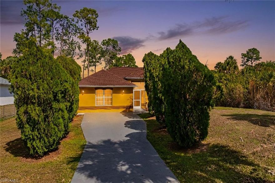 Tucked away on 1.59 acres in Golden Gate Estates, this well-maintained three-bedroom, two-bath home offers privacy, space and flexibility with no homeowners association. Built in 2001 with over 1,800 square feet, the residence features a split floor plan with two bedrooms positioned on one side, creating an ideal setup for guests or extended family.

Inside, the home includes tile flooring and a spacious den that works well as a home office, media room or additional living area. The kitchen features granite countertops and appliances including a refrigerator, dishwasher, microwave, range and oven.

Outside, the fully fenced property provides plenty of room for gardening or planting fruit trees. A gazebo with benches creates a peaceful place to relax and enjoy the wooded surroundings. With a private well, septic system and a quiet setting, this Golden Gate Estates property offers room to breathe while still being within convenient reach of Naples amenities.