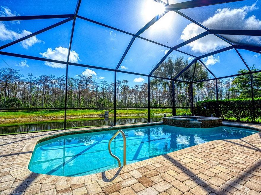 Your New Home Located in Beautiful Winding Cypress a Natural Gas Community with 800 Acres of Pristine Preserve. Single Story Living with a Bonus Room, Bedroom & Bath on the 2nd Floor. Lake & Preserve View from your Spacious Private Lanai. Outdoor Living at it's Best. Large Heated Salt Pool & Spa, Outdoor Kitchen with Granite Counter. Spacious Gourmet Kitchen with Stainless Builtins. Great Room features Formal Dining & Wine Refrigerators. Impact Glass & Central Vacuum. Upgrades to Numerous to Mention. Amenities: Club House, Fitness Center, Pickle Ball, Tennis, Bocce Ball, Heated Pool & Spa, Sand Beach with Cabana's, Fire-pit & Pool Side Restaurant. Close to Marco Island & Naples Beaches, Shopping& Restaurant's.  MUST SEE!!!