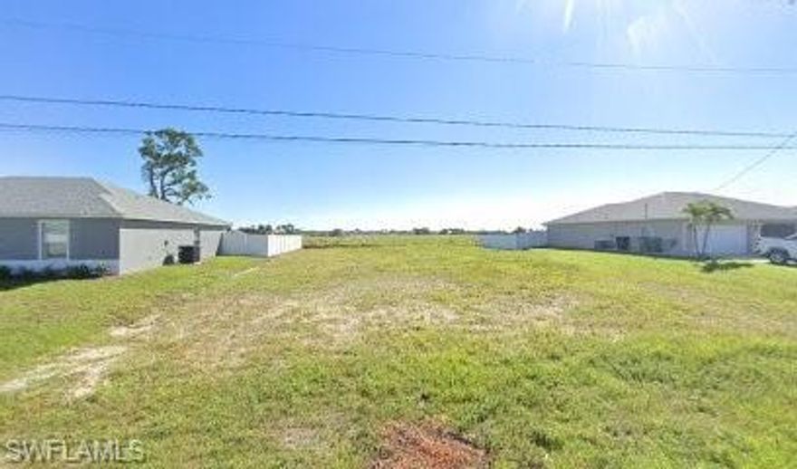 Discover the possibilities with this vacant lot located in desirable Northwest Cape Coral. Offering a blank canvas and endless potential, this property presents a rare opportunity to build your dream home in a growing area surrounded by newer construction. The seller is a builder ready to bring your vision to life, making the process seamless and customizable. Whether you’re looking to create your perfect primary residence, develop an investment property, or secure land in one of Cape Coral’s fastest-growing neighborhoods, this lot delivers flexibility, value, and future potential.