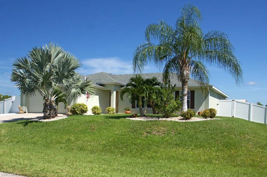 Immaculate four bedroom home with pool & lanai.  Gorgeous kitchen with granite counter tops & stainless steel appliances that makes this home ideal for entertainment. This home has been remodeled & updated. Bathrooms have granite counter tops with enclosed showers. Tiled thru out except one room. The backyard is enclosed by white vinyl fence to give you the privacy to enjoy backyard. This beautiful home boasts fantastic landscaping with palm trees. Big outdoor shed which is wonderful for extra storage.